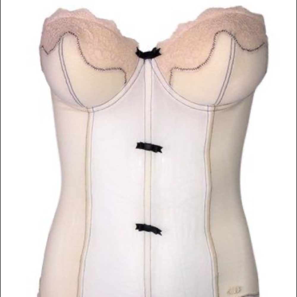 Christian Dior 2000s mesh corset bustier top